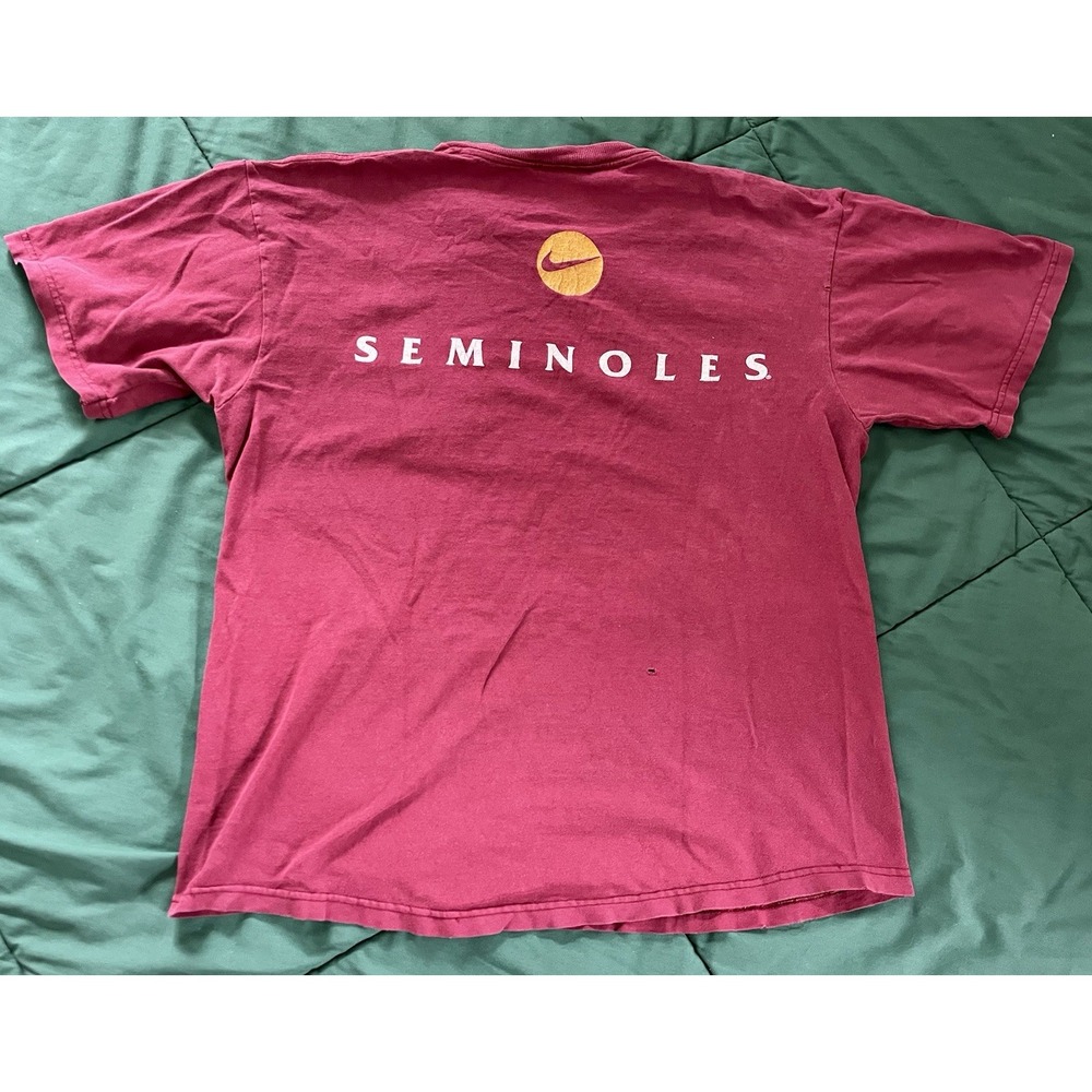 Vintage Nike FSU Florida State Seminoles T-Shirt Maroon Made in USA Mens Medium